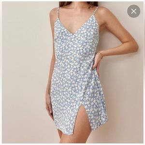 Reformation Marlowe dress in Azzurro blue floral, size Small. Worn once